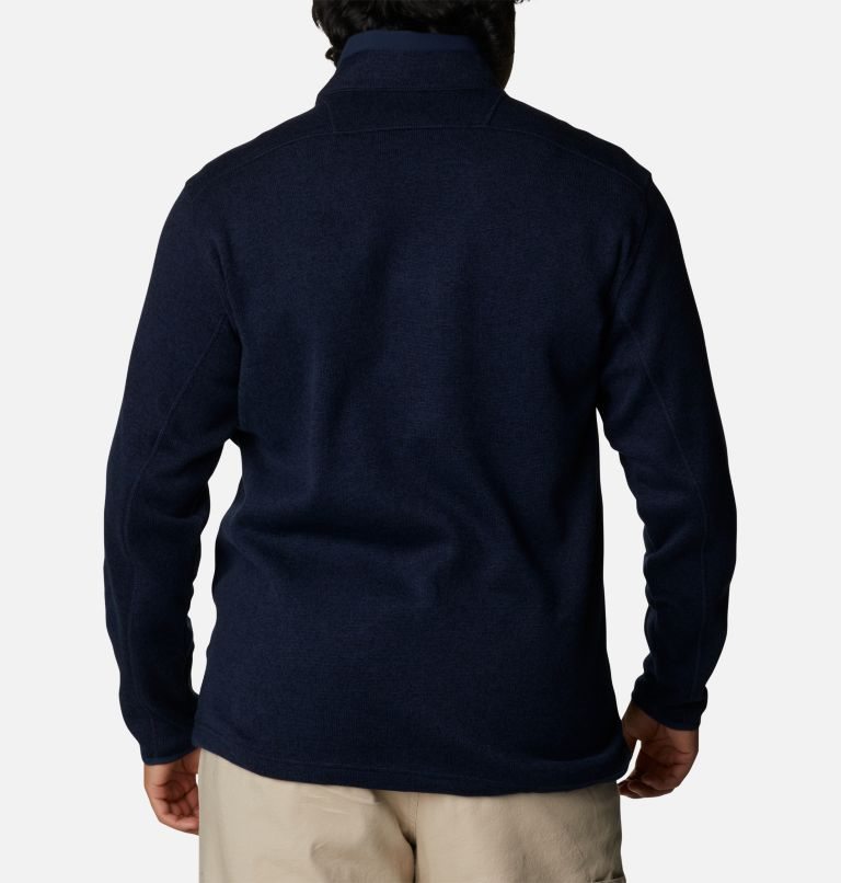 Men's Columbia Sweater Weather Full Zip Fleece Jackets Navy | Plus Size CA-Q0586